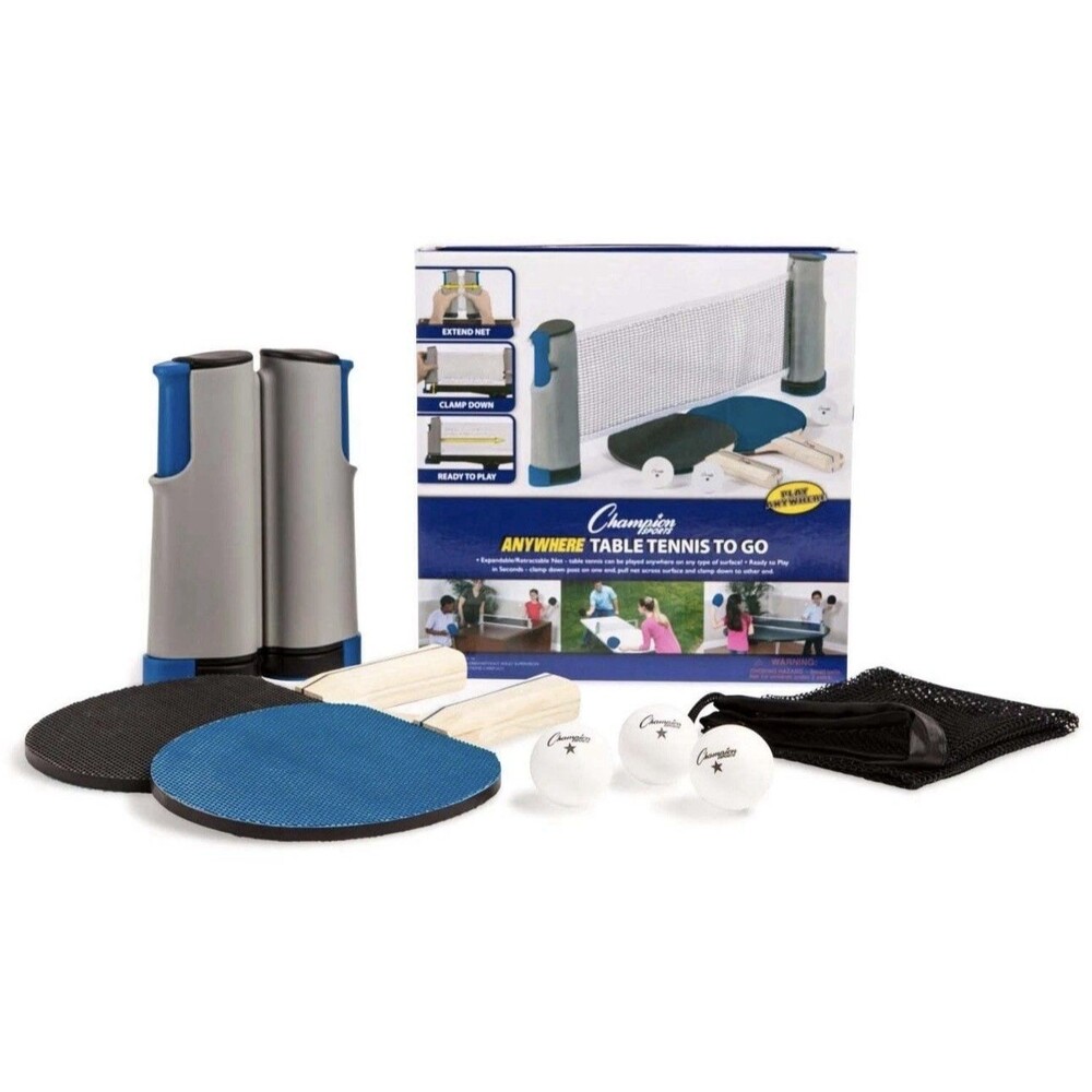 Champion Sports Anywhere Table Tennis Set